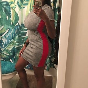 🚨2/$25🚨 Gray dress. Red stripe